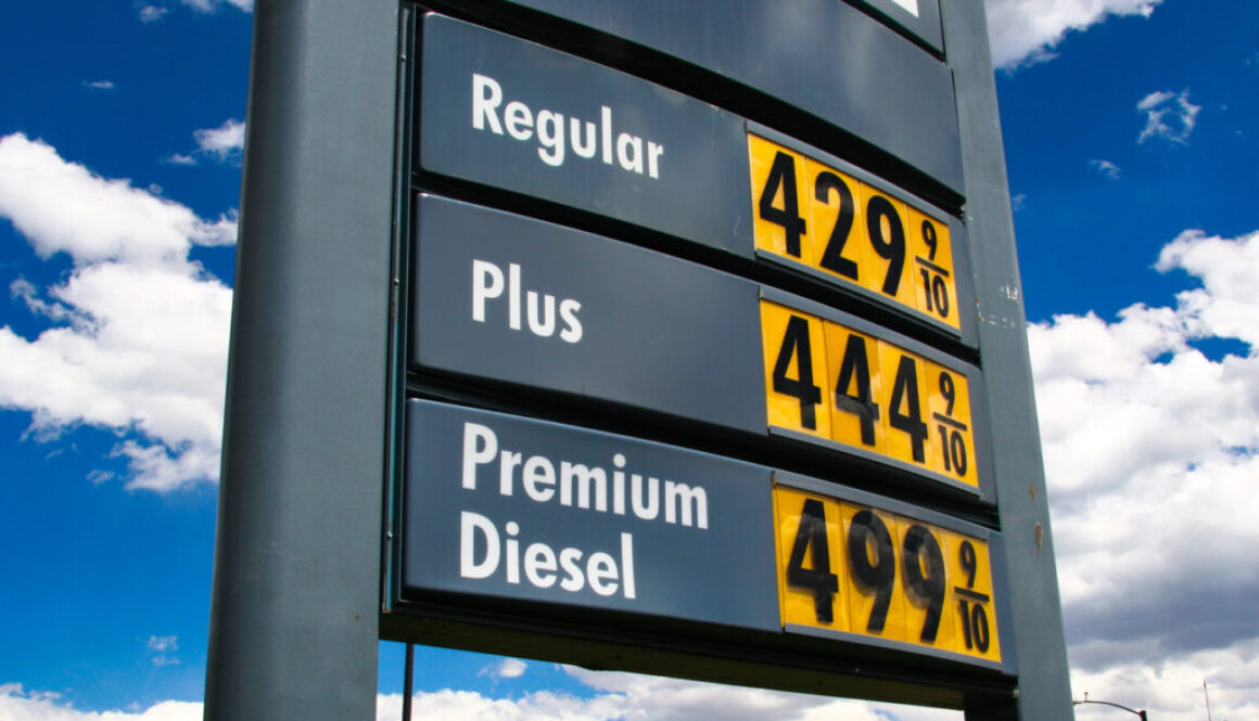 sky high gas price unleaded 4.44